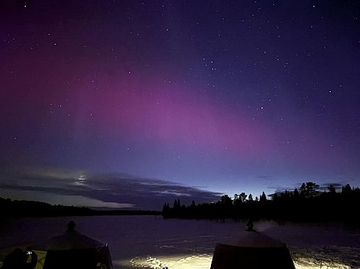 Aurora boreale a Kaamanen, in Finlandia - foto Blue Lama