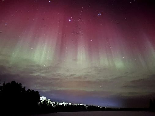 Aurora boreale a Kaamanen, in Finlandia - foto Blue Lama