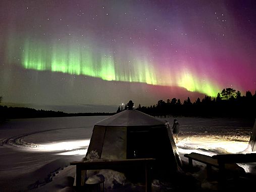 Aurora boreale a Kaamanen, in Finlandia - foto Blue Lama